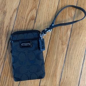 Coach Cell phone holder wristlet